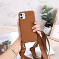 thumbnail image 4 of Compatible with iPhone 11 Case Silicone Crossbody Adjustable Strap Neck Lanyard Shockproof Protective Cover for iPhone 11 6.1 inch-Brown, 4 of 14
