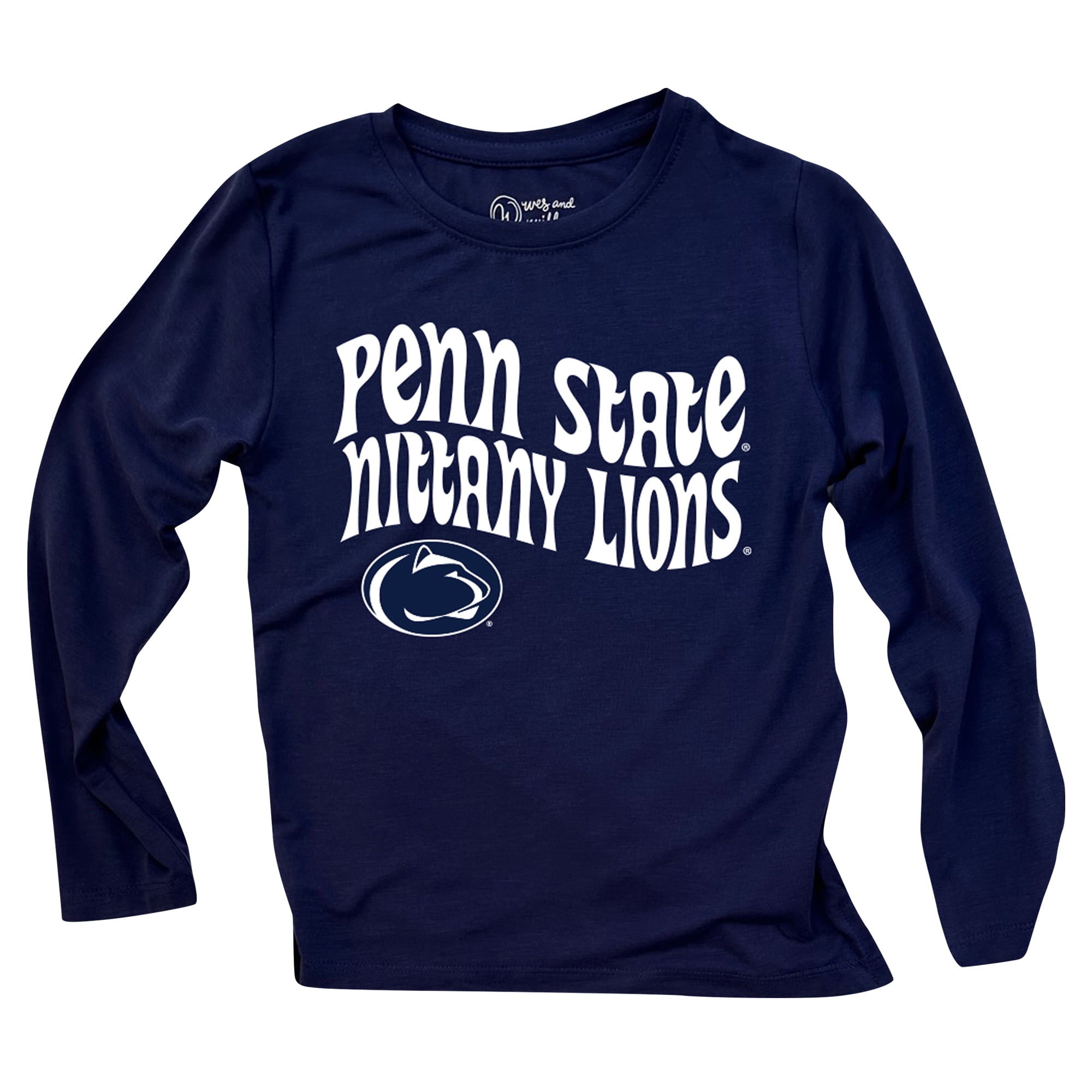 Infant Wes & Willy  Penn State Nittany Lions Long Sleeve Top and Striped Tri-Blend Leggings Set