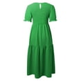 thumbnail image 5 of OSOLU Solid Color Women Casual Summer Dress Sleeveless Flowy Maxi Dress With Waist Tie For Vacation Date Night Dresses Relaxed Fit Sundress Wedding Guest Dress, 5 of 5