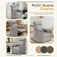 thumbnail image 2 of Homall 360° Swivel Nursery Recliner Power Swivel Rocker Recliner Chair with 2 Pillows Comfy High Back Adult Glider Rocker for Living Room,Loop Yarn Gray, 2 of 7