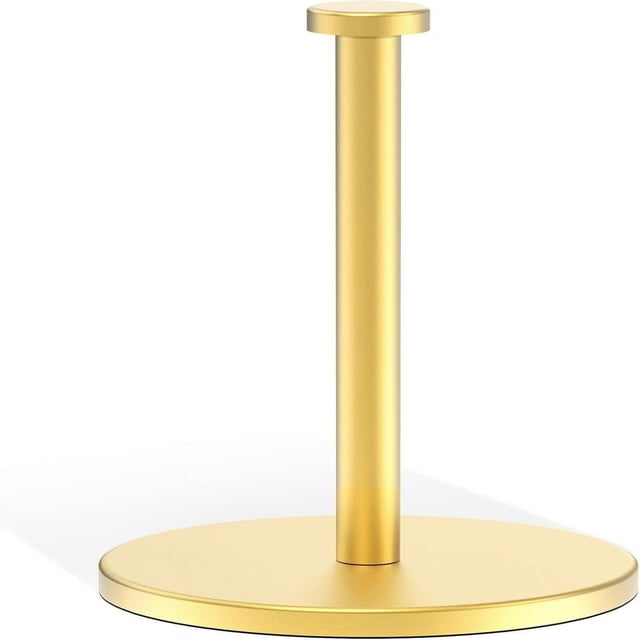 SUTENGDA Paper Towel Holder Countertop Standing Paper Towel Roll Holder for Kitchen Bathroom Paper Towel Holder Stand with Weighted Base Suction Cups Stainless Steel Paper Towel Holder