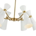 thumbnail image 4 of Alora Lighting Ch574632 Blake 6 Light 32" Wide Chandelier - White / Aged Gold, 4 of 7