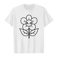 thumbnail image 4 of MIXUE Kids Girls Tops & T-Shirts Summer Diy Bee Festival Print Crew Neck Short Sleeve Loose Casual Comfortable T-shirts Holiday Wear,White,8-9 Years, 4 of 4