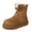 Khaki, variant on Winter Boots for Women Slip on Warm Fuzzy Lined Casual Thick Sole Wide Width Round Toe Lightweight Ankle Snow Booties