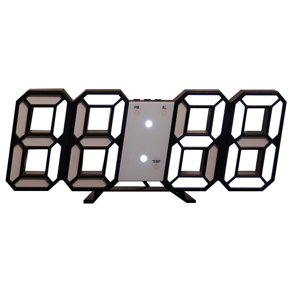 Digital Wall Clocks - Led Desk Clock, Large Display, 3D Modern ...