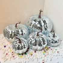 DISCO-Mirror Ball for Bar and Wedding, Ornaments, Pumpkin,Pumpkin Disco Halloween Home Decor 12cm