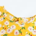 thumbnail image 5 of Zpanxa Toddler Girl Outfits Princess Dresses, Baby Girls Long Sleeve One-Piece Floral Print Skirt Casual Dress, Cotton Dresses Yellow (6-9 Months), 5 of 7