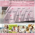 thumbnail image 4 of Eyelash Blanket Pink Heart and Girls Lash Throw Blanket, Sublimation Blanket Pink Lashes for Lash Bed Couch Sofa Home Decor, Best Friend Blankets for Girls or Women 60"x 50", 4 of 6