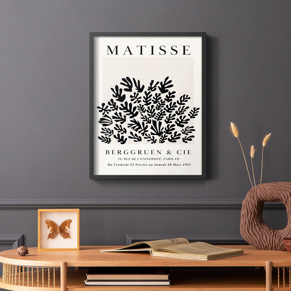 Matisse CDLXXXIX in Black Solid Wood Framed Print No Nail Hanging