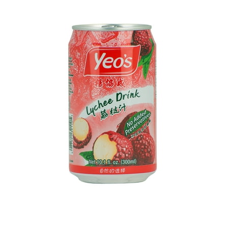 (Pack of 24) Yeo's Lychee Drink, 10.1 Fl Oz, 24