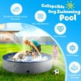 thumbnail image 6 of Niubya 97 x 16'' Foldable Dog Swimming Pool, Portable Bath Tub for Pets Indoor and Outdoor(Gray), 6 of 7