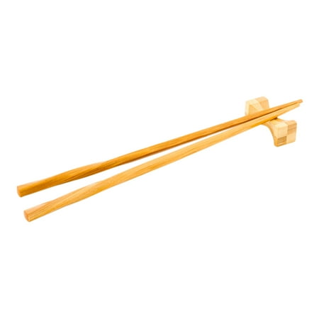 

Natural Bamboo Chopstick Rest - Hourglass Duo Color - 1 3/4 x 1/2 x 1/2 - 25 count box