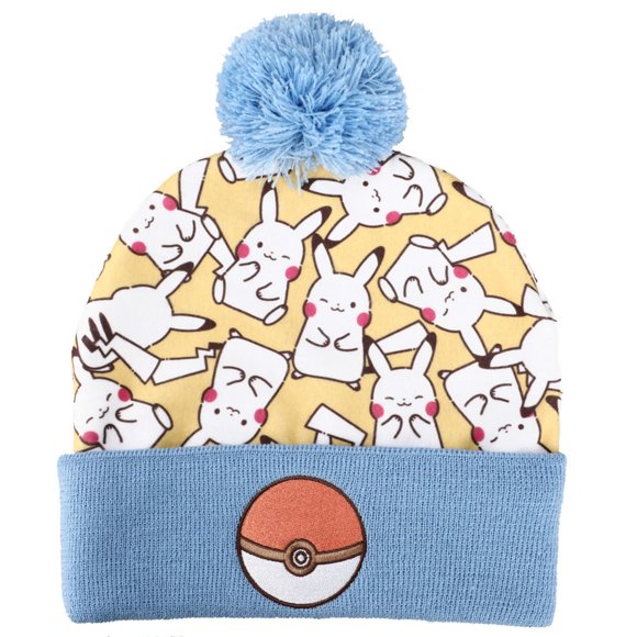 Pokemon Pikachu Pokeball Pom Beanie