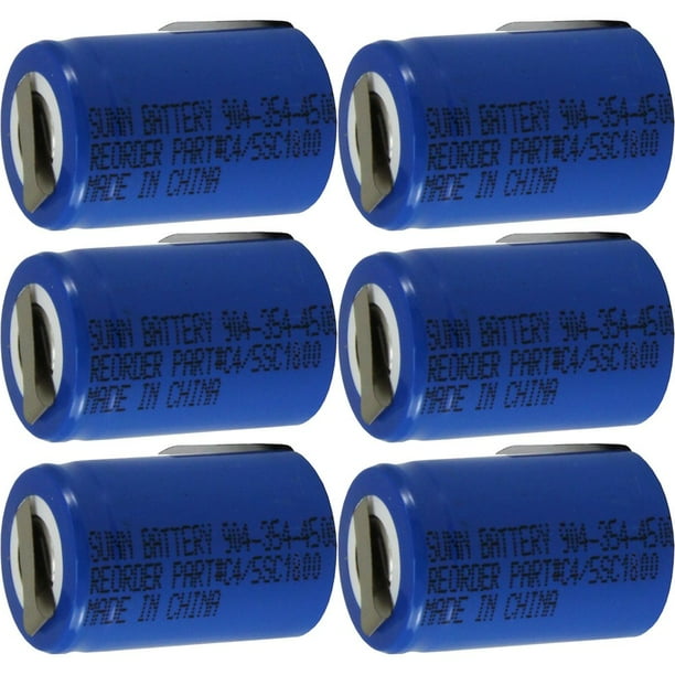 Six (6) NiMh 4/5 SubC Sub C 1.2V 1800mAh Rechargeable Batteries with