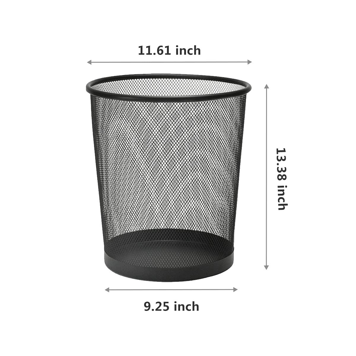 Black Mesh Trash Cans, 20 Pack 6 Gal Mesh Office Trash Can, Round Open Metal Wire Wastebaskets, Waste Basket Trash Can for Near Desk,Recycling Garbage Container Bin for Office,Home,School