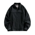 thumbnail image 2 of Maoxin Men's Jacket Men's Stitching Drawstring Hooded Slim Fashion Jacket Coat Outwear Black XL, 2 of 6