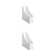 thumbnail image 2 of Kenally Caja de almacenamiento de archivos - Almacene documentos con confianza Estante de archivos de escritorio Soporte de libros de plástico blanco 2piezas, 2 of 6