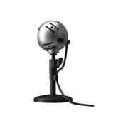 Arozzi - Sfera PRO Professional Grade Gaming/Streaming/Office USB Microphone - Cardioid, Cardioid -10dB, and Omnidirectional Polar Patterns, Boom Arm Compatible - Silver