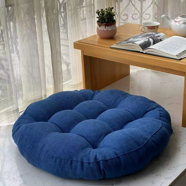 Xihbxyly Cojín de Asiento Redondo de Espuma Viscoelástica de Algodón Tejido, con Diseño Vintage Clásico de Inspiración Invernal, Textura Suave para Silla de Oficina, Versátil para Uso En Interiores y