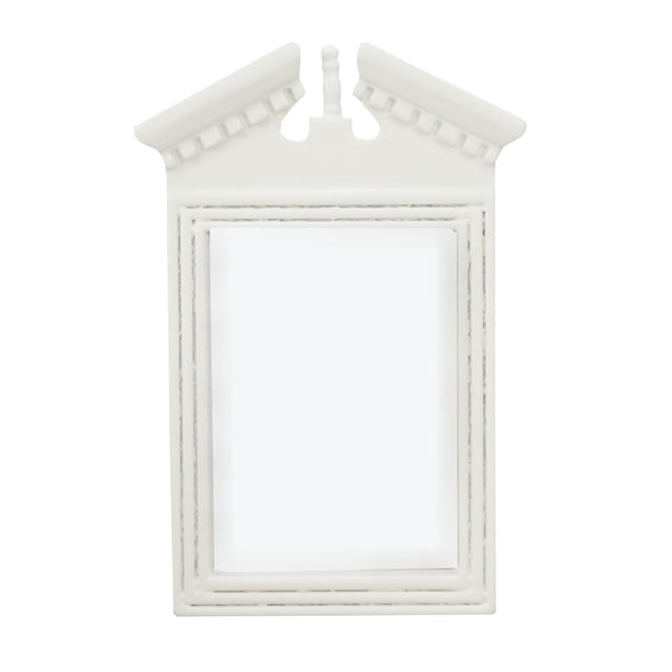 KAKOWELY 1 miniespejo decorativo para casa, accesorio para microescenas (blanco)