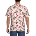 thumbnail image 3 of Bixox Men's Beautiful Butterflies and Hearts Printed Short Sleeve Skinny Athletic T-Shirt, 3 of 6