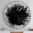 thumbnail image 2 of Designart 'Abstract Broken Wall 3D Design ' Modern wall clock, 2 of 6
