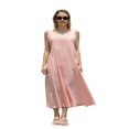 thumbnail image 1 of Tenue de Plage pour Femmes Robe Débardeur en Coton et Lin avec Poches Maxi Couleur Unie Bohemia Robe d'Été, 1 of 9
