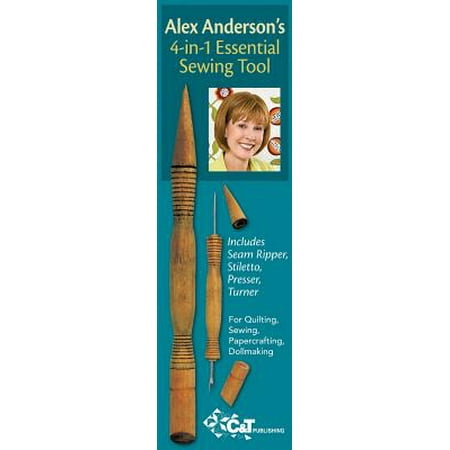 Ritter Bass - Alex Anderson's 4-In-1 Essential Sewing Tool : Includes: Seam Ripper, Stiletto, Presser, Turner