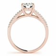 thumbnail image 4 of HeartsAndYou 1.9ct Round Cut Moissanite Split Shank Solitaire Engagement Ring for Women 18k Rose Gold over Silver, 4 of 5