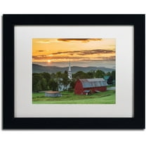 Trademark Fine Art "A Farm and A Prayer" Canvas Art by Michael Blanchette Photography White Matte, Black Frame