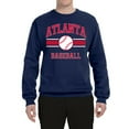 thumbnail image 2 of Wild Bobby City of Atlanta Baseball Fantasy Fan Sports Unisex Crewneck Sweatshirt, Navy, 3X-Large, 2 of 6