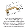 thumbnail image 5 of Amerock Cowrie 3 inch (76mm) Center-to-Center Champagne Bronze Cabinet Pull, 5 of 6