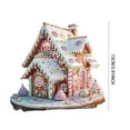 thumbnail image 2 of Christmas 2D Acrylic Ornament Tabletop Figurine Gift, Christmas Table Decor Resin Figurine Gift Home Party Decor, Cute Christmas Decoration GingerbreadHouse for Study Desktop, 2 of 3