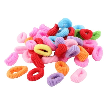 Unique Bargains Lady Girls Multicolor Nylon Stretchy Hair Ties