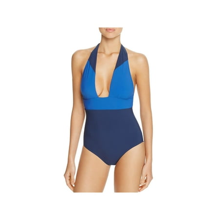 - Heidi Klum Womens Savannah Sunset V Scoop Colorblock One-Piece