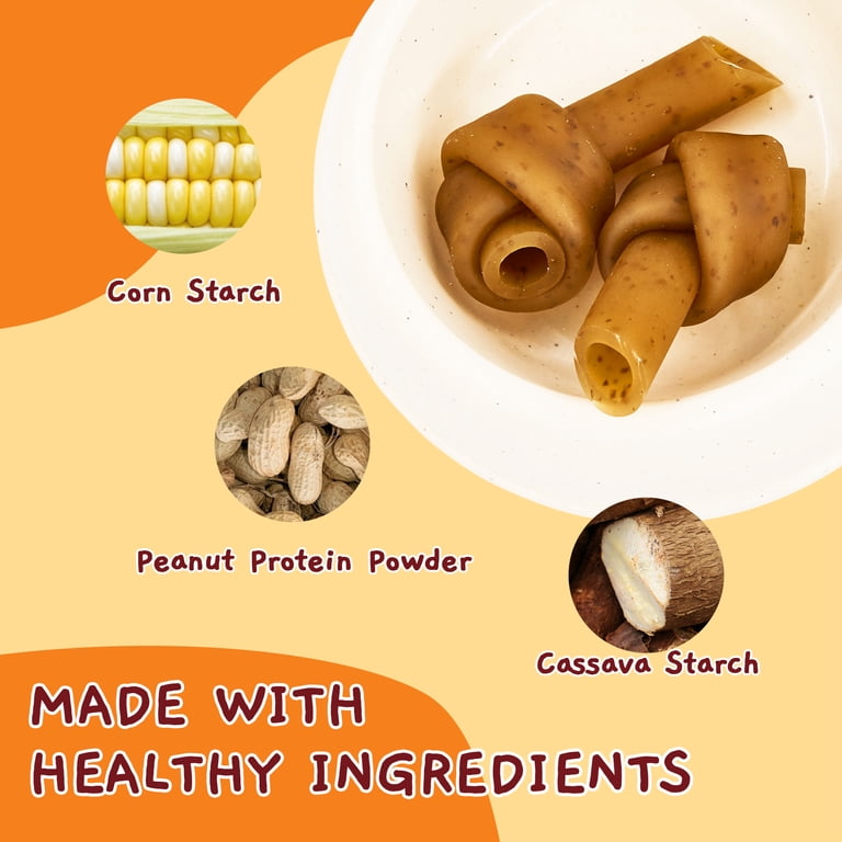 Jungle Calling Rawhide-Free Peanut Butter Dog Bone Chews, 4-Count photo 5