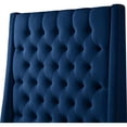 thumbnail image 6 of Maklaine Contemporary Upholstery Navy Velvet Queen Bed, 6 of 10