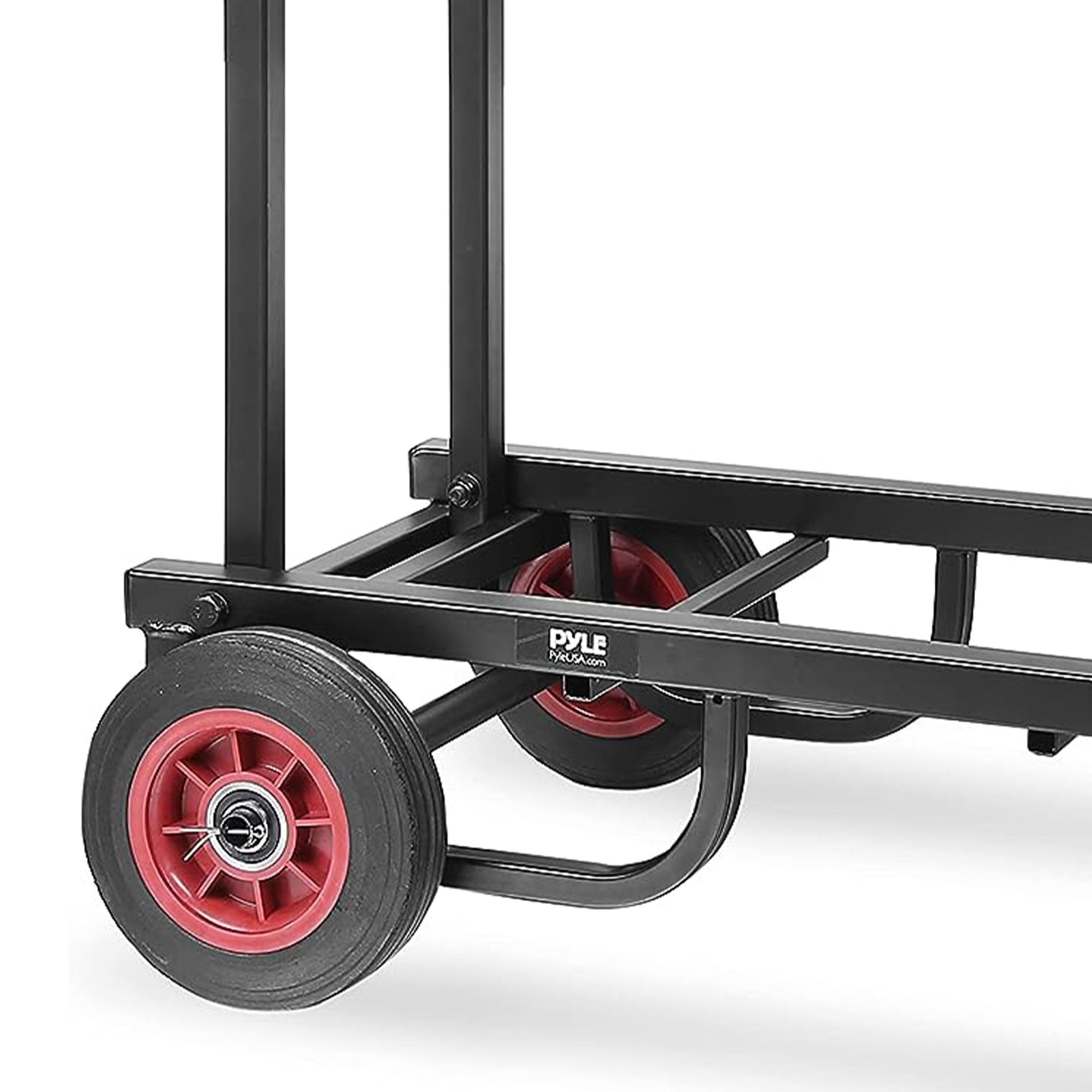 Pyle Compact Adjustable Folding Hand Truck Dolly Platform Multi Cart, Black