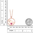 thumbnail image 2 of Gem Stone King Keren Hanan Mother`s Affection 0.65 Ct Pink Mystic Topaz E-F Lab Grown Diamond 18K Rose Gold Plated Silver Pendant Necklace for Women with 18 inch Silver Chain, 2 of 4