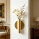 thumbnail image 1 of Jarrón de pared metálico con diseño de tubo para flores secas y plantas artificiales, acabado en champán dorado, decoración montable en pared para hogar y oficina, 10.8 x 4.25 pulgadas, 1 of 6