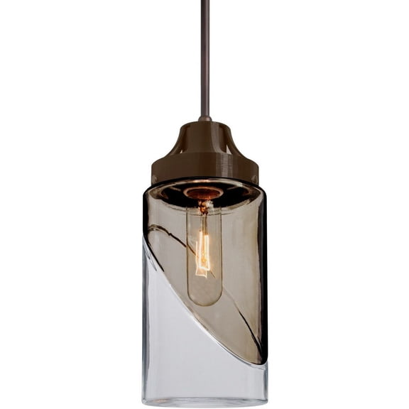 Besa Lighting - Blink - 1 Light Cord Pendant-Bronze Finish-Transparent