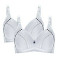 thumbnail image 2 of successthop Multipack Plus Size Wireless Bras for Women Full Coverage Push up Cute Bra Lingerie, 2 of 4
