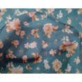 thumbnail image 5 of oneOone Silk Tabby Teal Blue Fabric Florals Craft Projects Decor Fabric Printed By The Yard 42 Inch Wide, 5 of 6