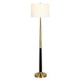thumbnail image 2 of Evelyn&Zoe Lyon Two-Tone Floor Lamp with Fabric Shade, Brass/Matte Black/White, 2 of 9