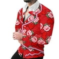 thumbnail image 6 of Xuyuer Valentine's Day Hawaiian Shirt Tuxedo for Men Graphic Long Sleeve Party Tux Tee Casual Top Button Down Shirts, 6 of 7