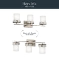 thumbnail image 2 of 5078NI Kichler Lighting Hendrik - 3 light Bath Fixture - with Soft Contemporary inspirations - 7.75 inches tall by 24 inches wide-Brushed Nickel, 2 of 7