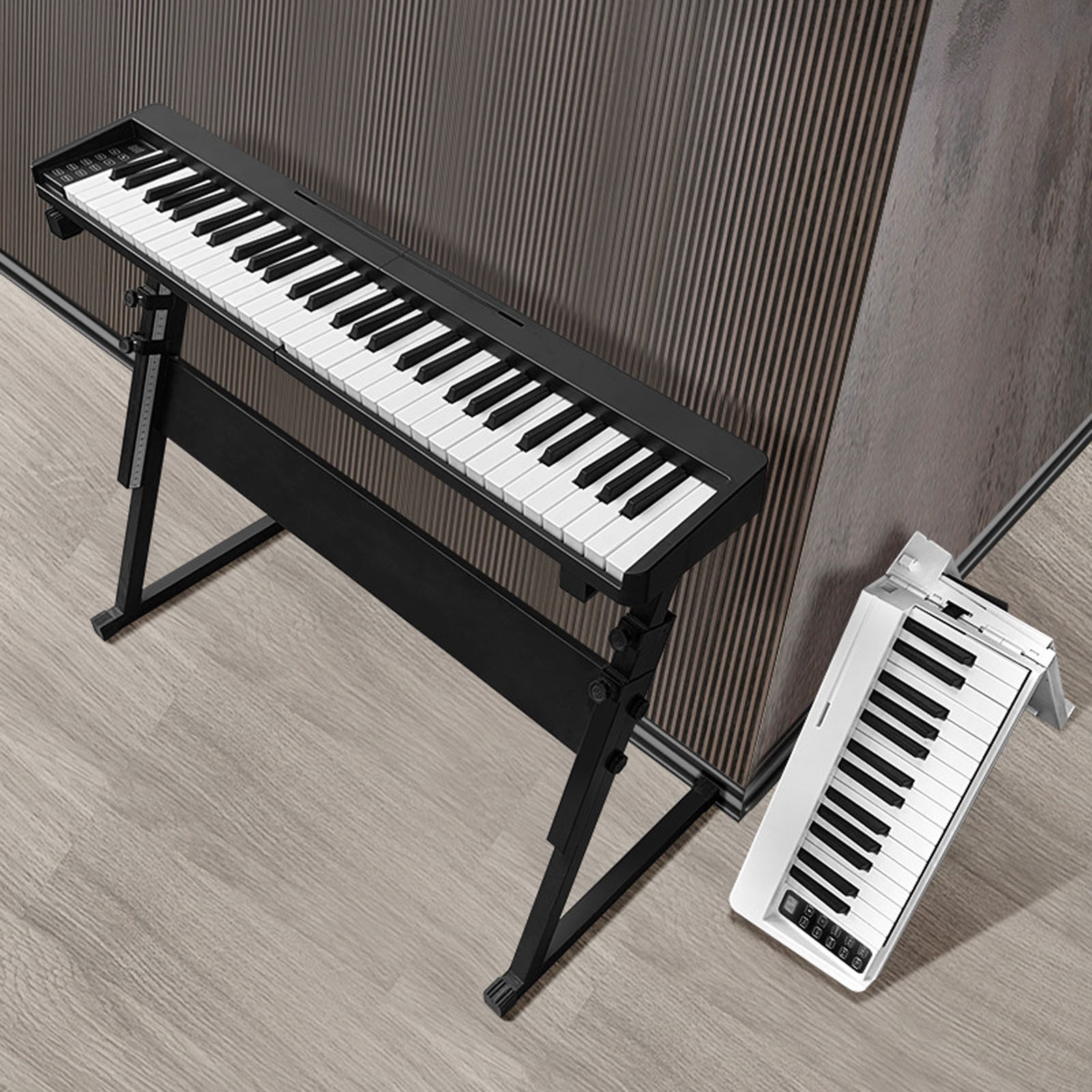Piano Pliable 61 Touches VEVOR - Bluetooth, MIDI, Touches Lumineuses, Portable Avec Pédale De Sustain