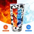 thumbnail image 6 of 20oz Car Cup Three-Piece Set Of Single Silver Edge No Smell Easy To Carry Heat Preservation For Daily Car Sports Travel Simple Cow Print Pattern1_3, 6 of 8