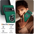 thumbnail image 3 of KOMI for Google Pixel 7 Pro Case, Slim Fit Case for Pixel 7 Pro with Invisible Ring Kickstand, [Military Grade Drop Tested] Dual Layer Shockproof Protective Phone Case for Pixel 7 Pro 6.7", Green, 3 of 5