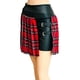 thumbnail image 2 of Falda short mini Kosauki Moda  Vinipiel stretch negra con rojo para mujer, 2 of 5